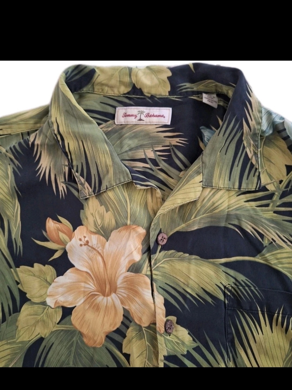 RareTommy Bahama Rum Embroidered Silk Camp Shirt Hawaiian Floral Men's XL